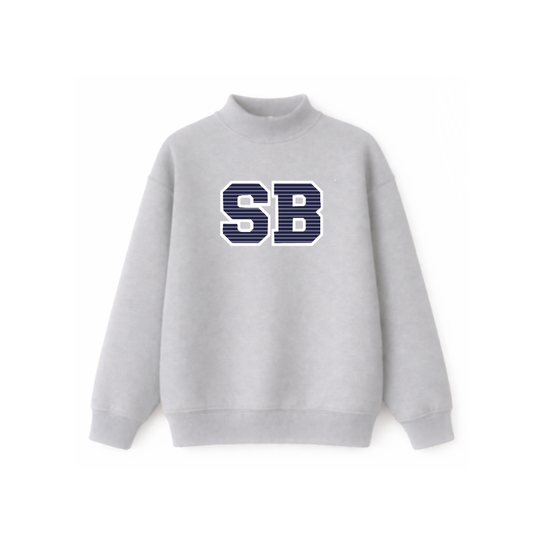 Stripe Initial Mockneck