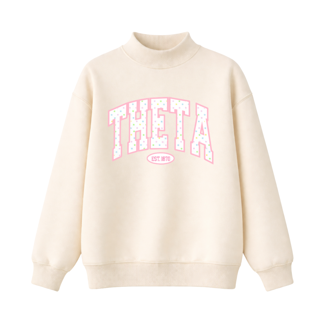 Theta Confetti Mockneck