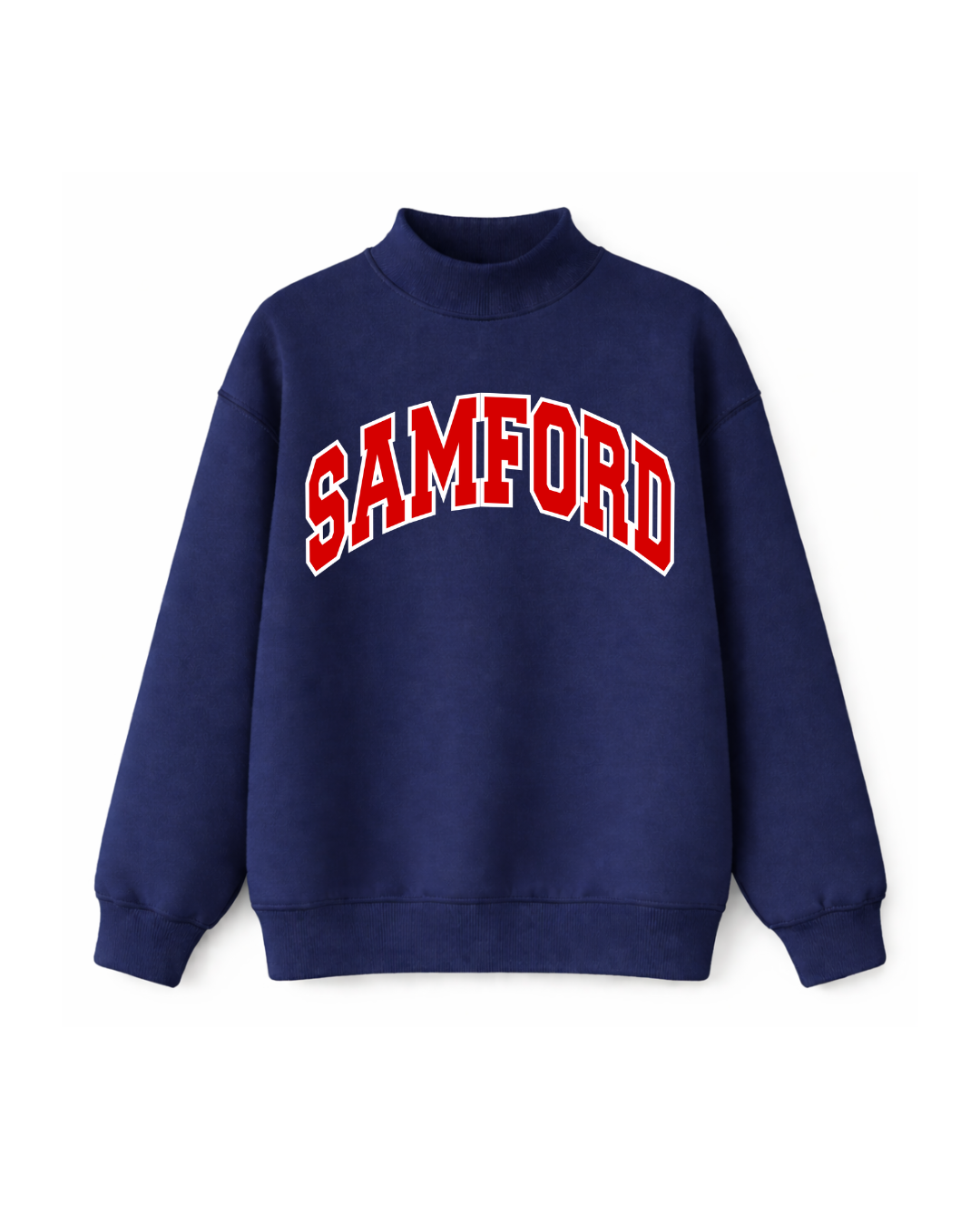 Samford Classic Red, White+Blue Mockneck
