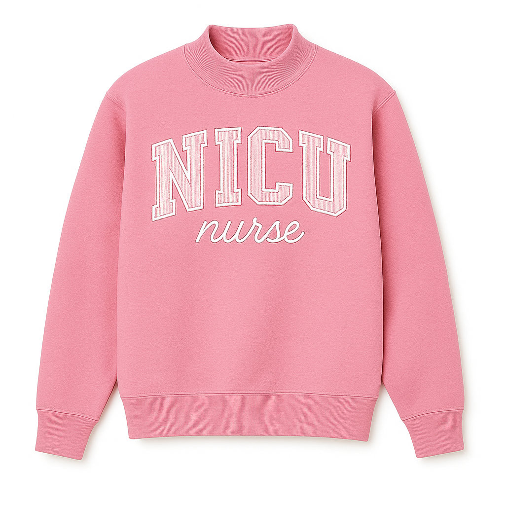 NICU Pink Mockneck