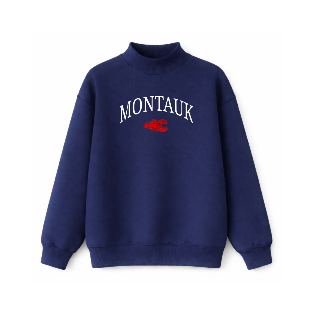 Custom Coastal Town Lobster Mockneck