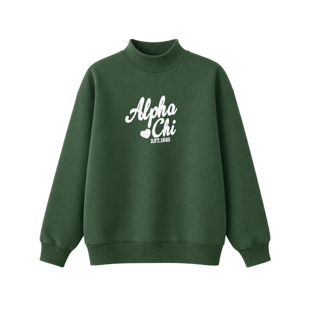 Alpha Chi Sweetheart Mockneck
