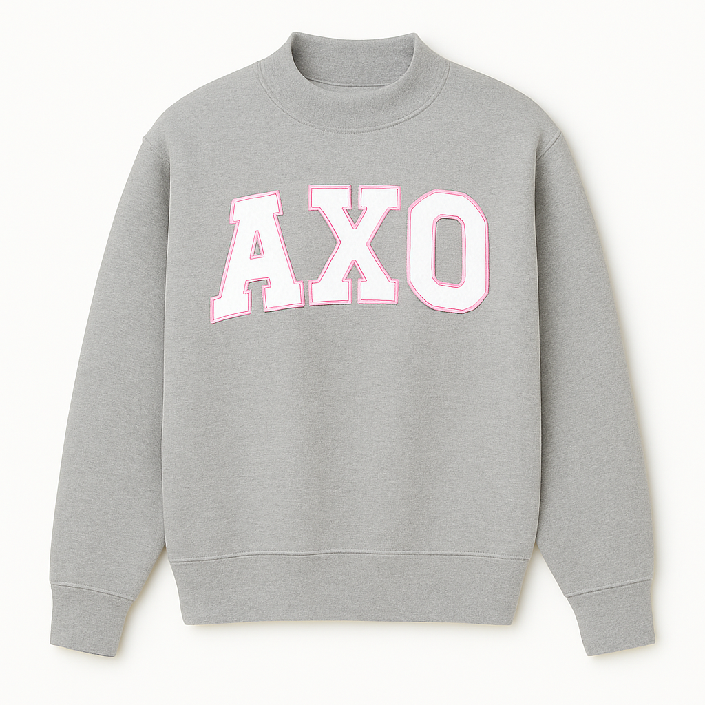 AXO Grey+Pink Mockneck