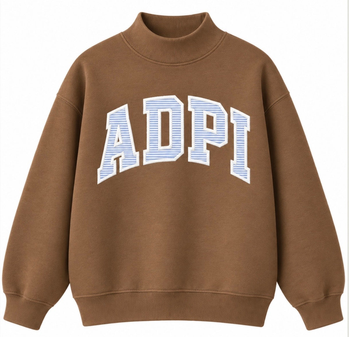 Brown Teddy Bear Blue Stripe Mock