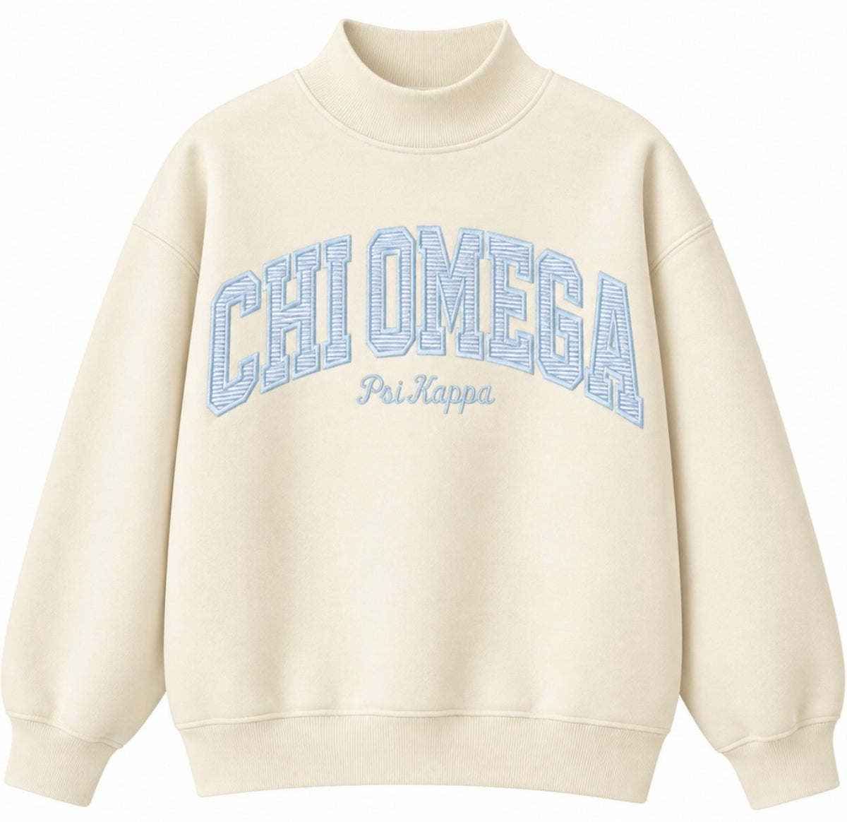 Chi Omega Blue Stripe Mock