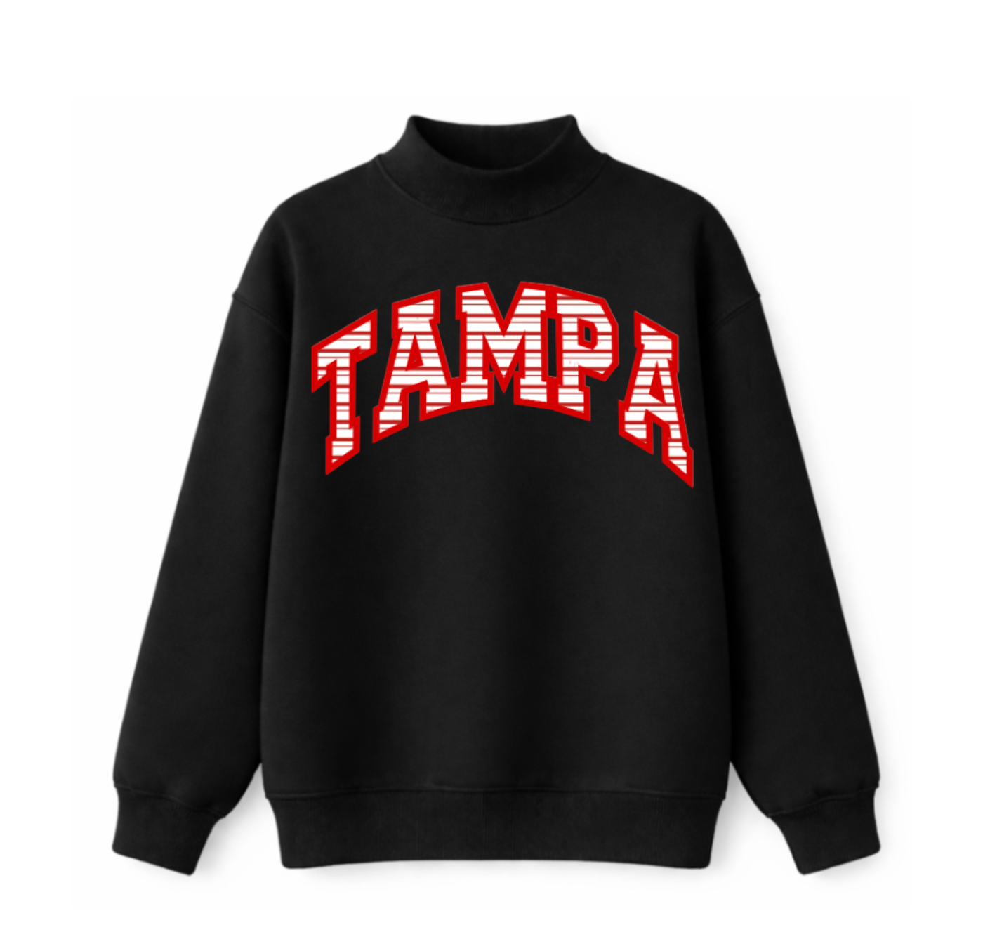 Red Stripe Tampa Mockneck