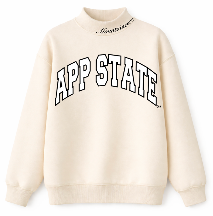 APP STATE Cream Black+White with Embroidered Neck