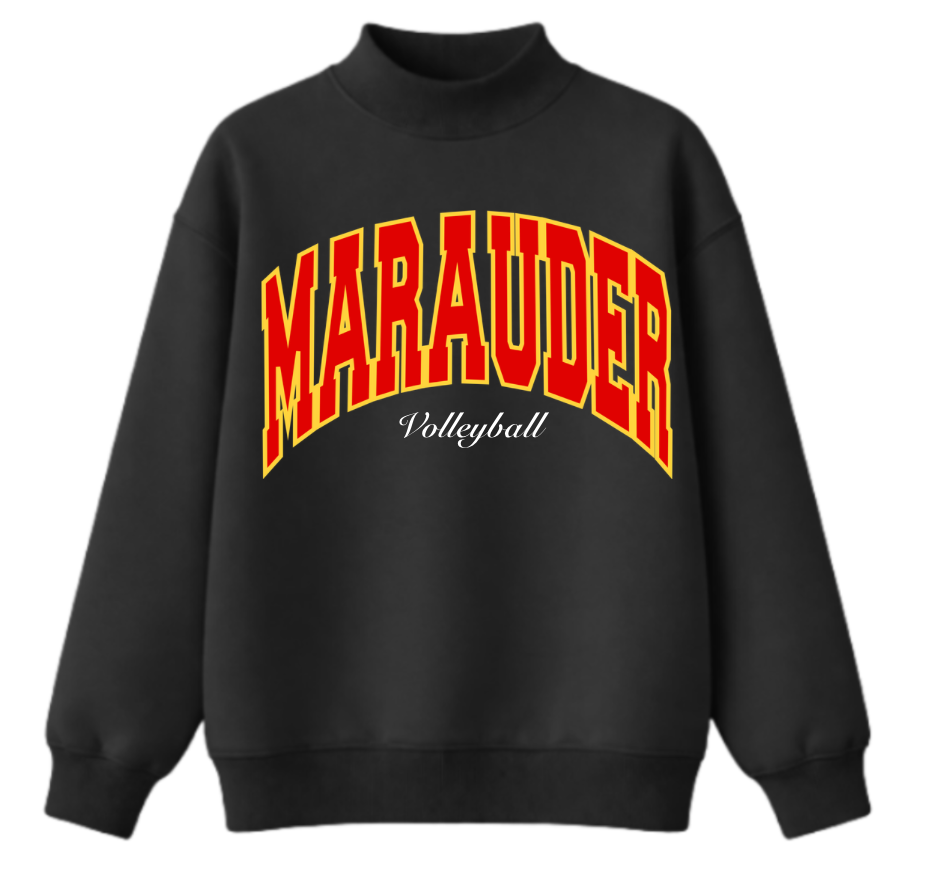 Marauder Volleyball Black Mock