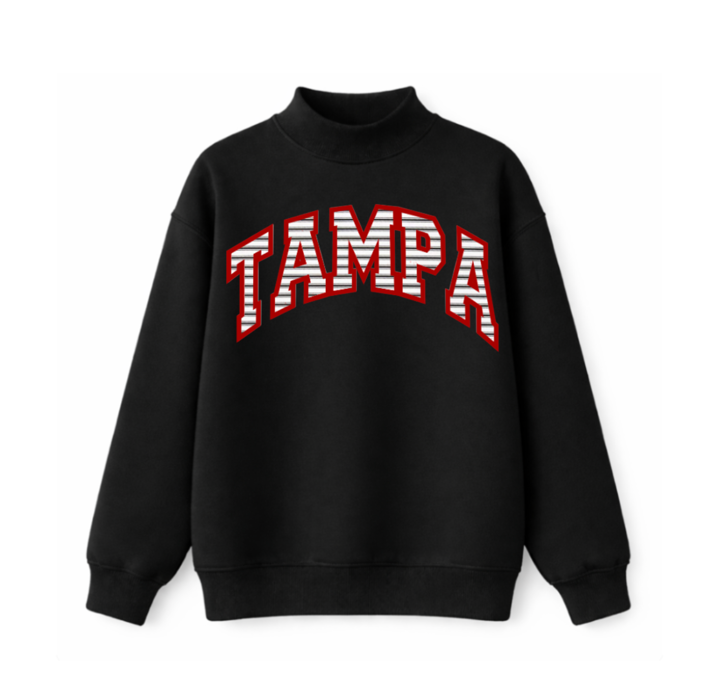 Black Stripe Tampa Mockneck