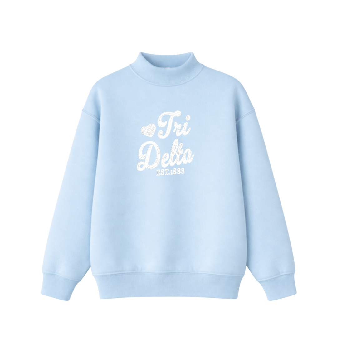 Tri Delta Sweetheart Mockneck