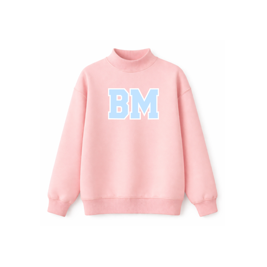 Light Pink Initial Mockneck