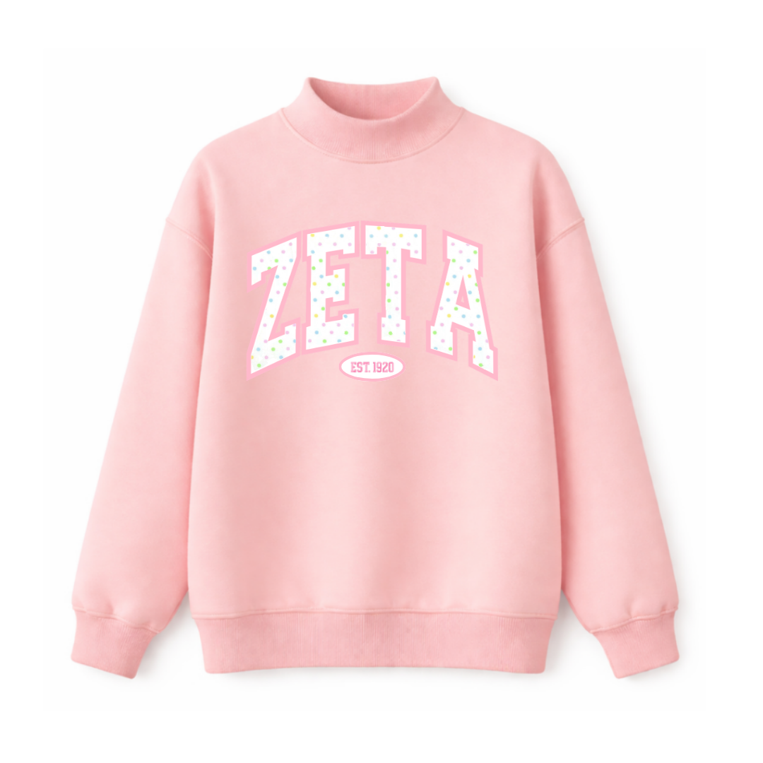 Zeta Cotton Candy Mockneck