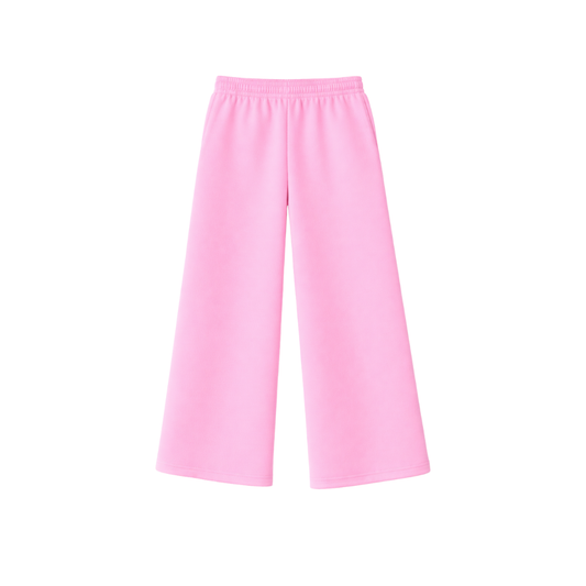 Pink Wide Leg Sweatpants