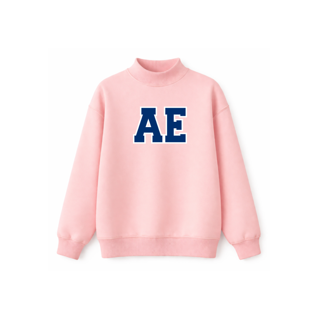 Light Pink Initial Mockneck