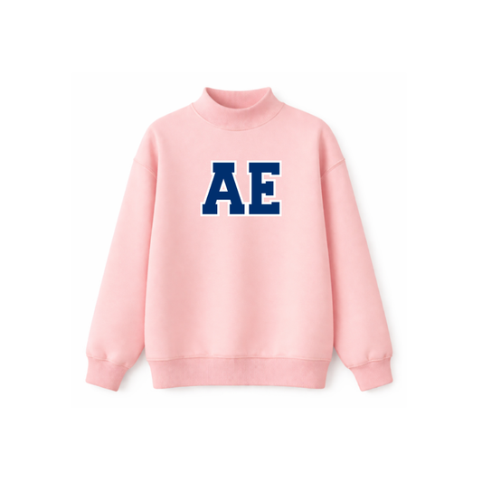 Light Pink Initial Mockneck