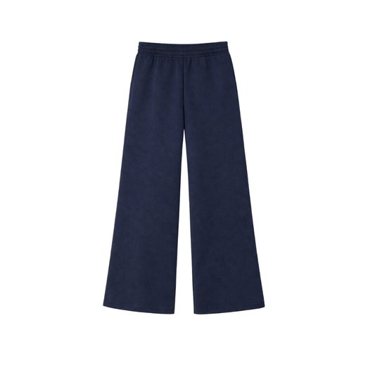 Navy Wide Leg Sweatpants