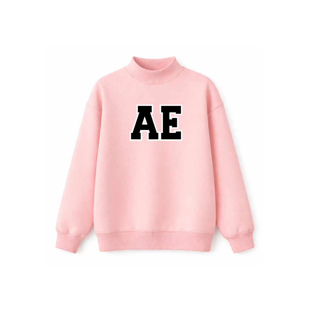 Light Pink Initial Mockneck