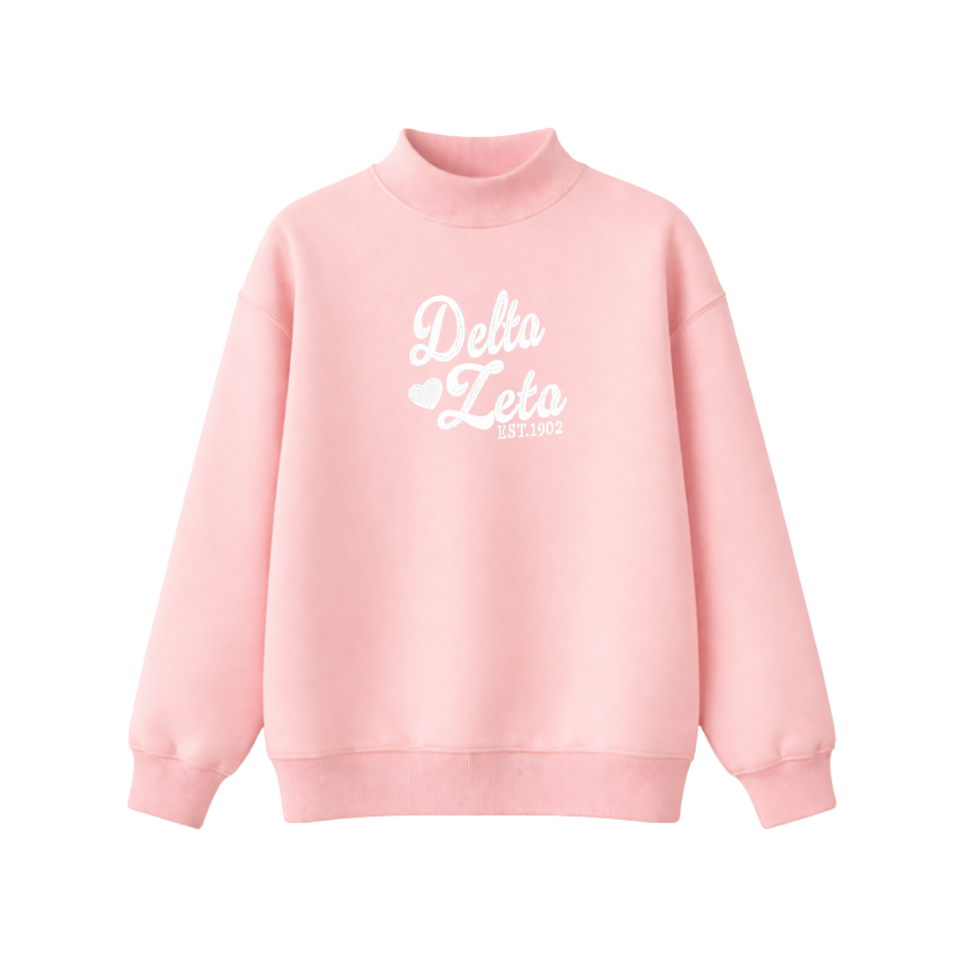 Delta Zeta Sweetheart Mockneck
