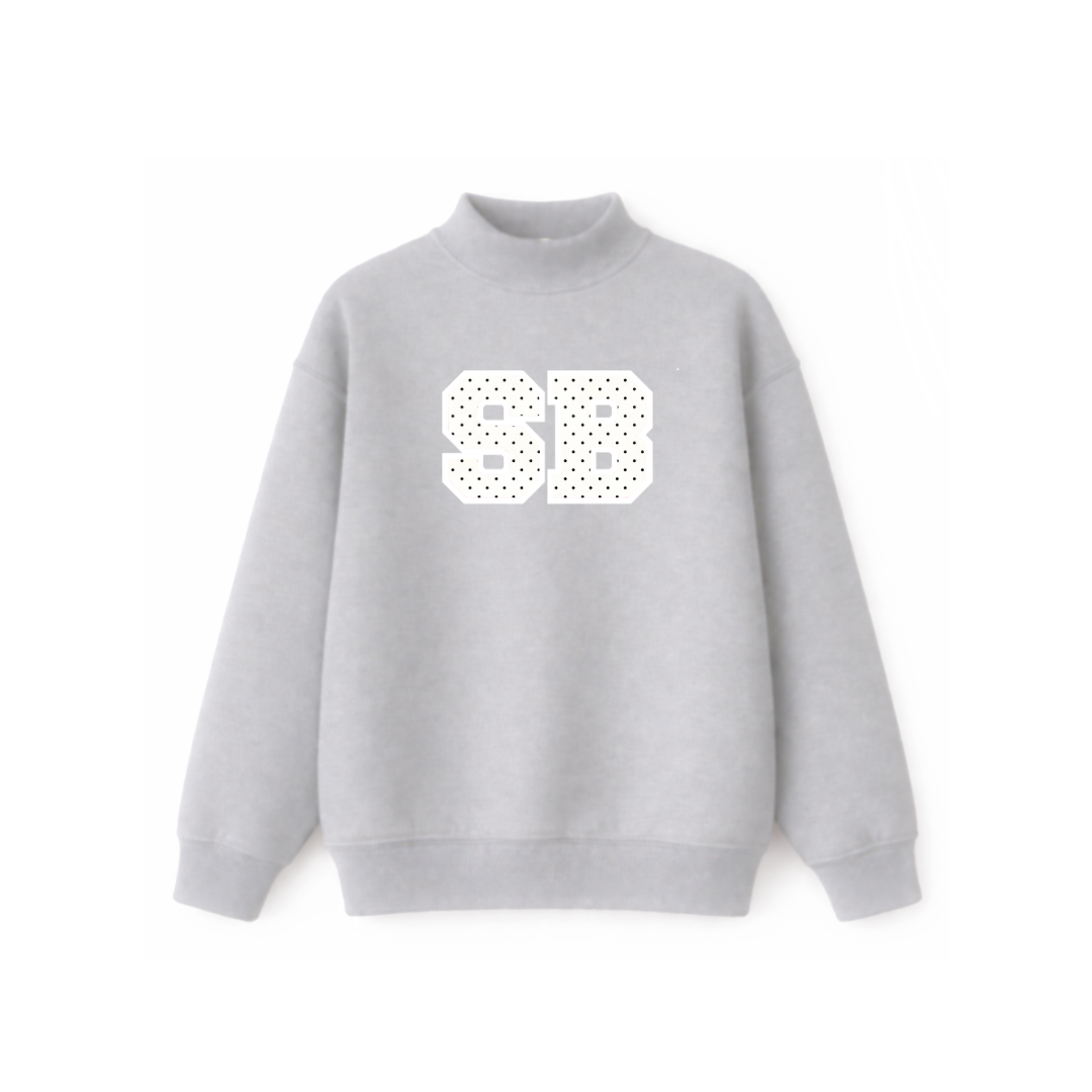 Polka Dot Initial Mockneck