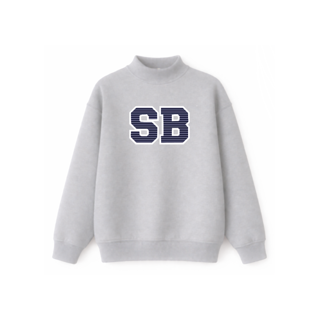 Stripe Initial Mockneck