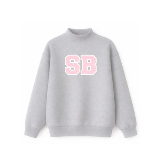 Polka Dot Initial Mockneck