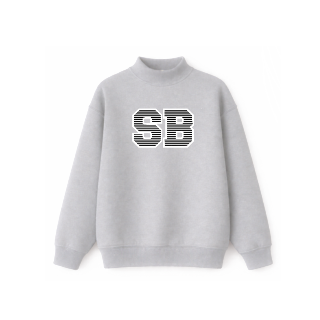 Stripe Initial Mockneck
