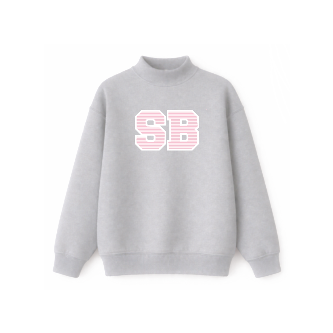 Stripe Initial Mockneck