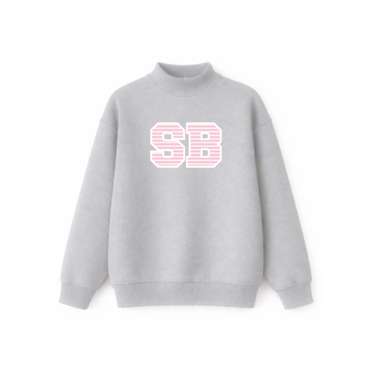 Stripe Initial Mockneck