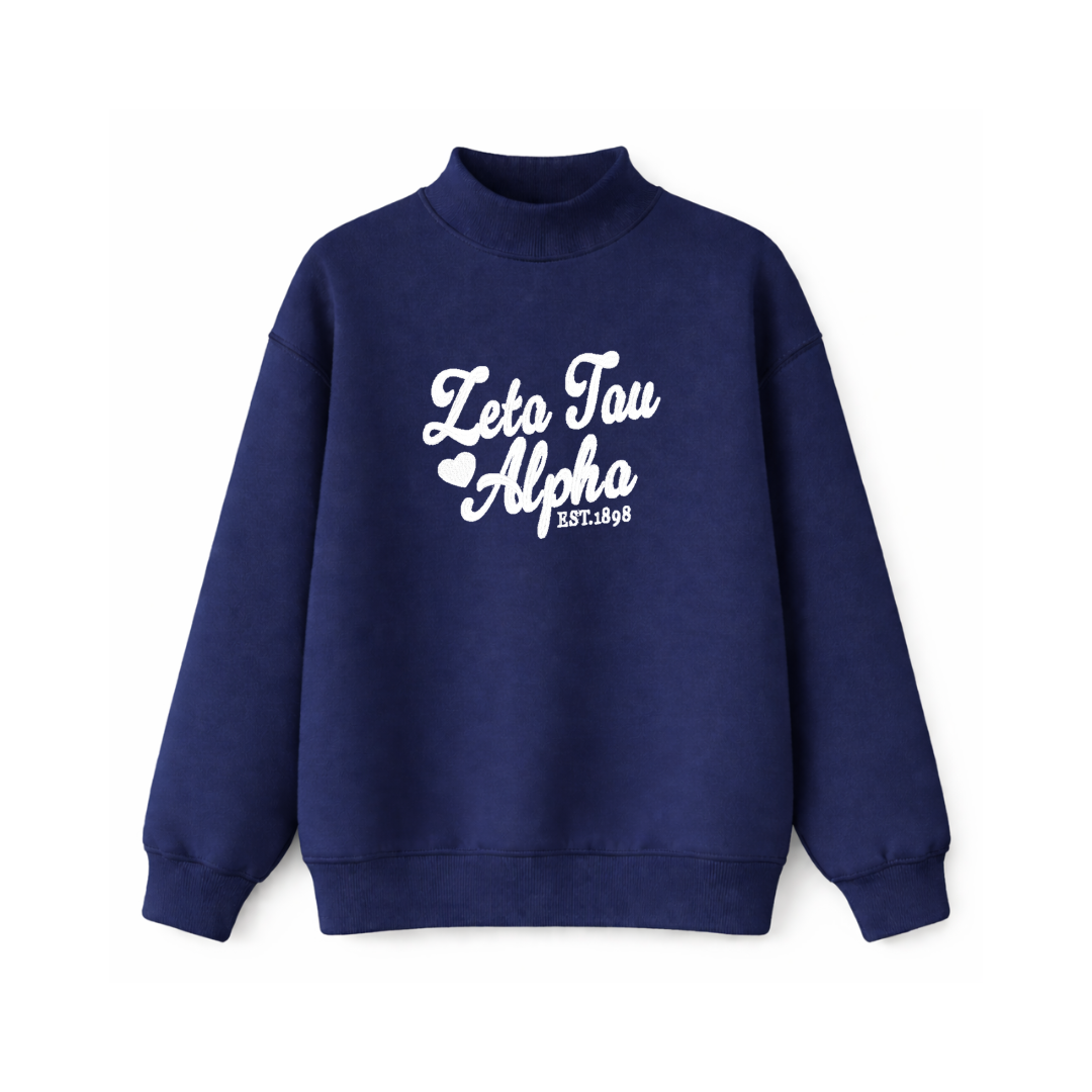 Zeta Tau Alpha Sweetheart Mockneck