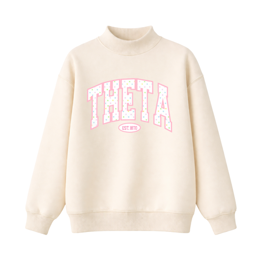 Theta Confetti Mockneck