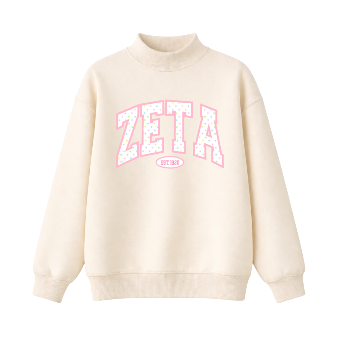Zeta Confetti Mockneck