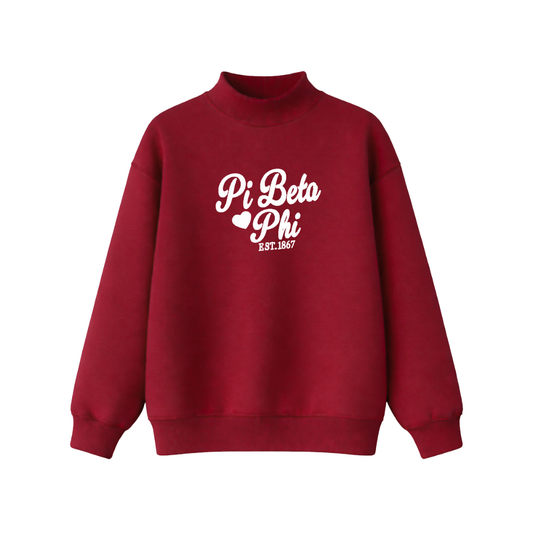 Pi Beta Phi Sweetheart Mockneck