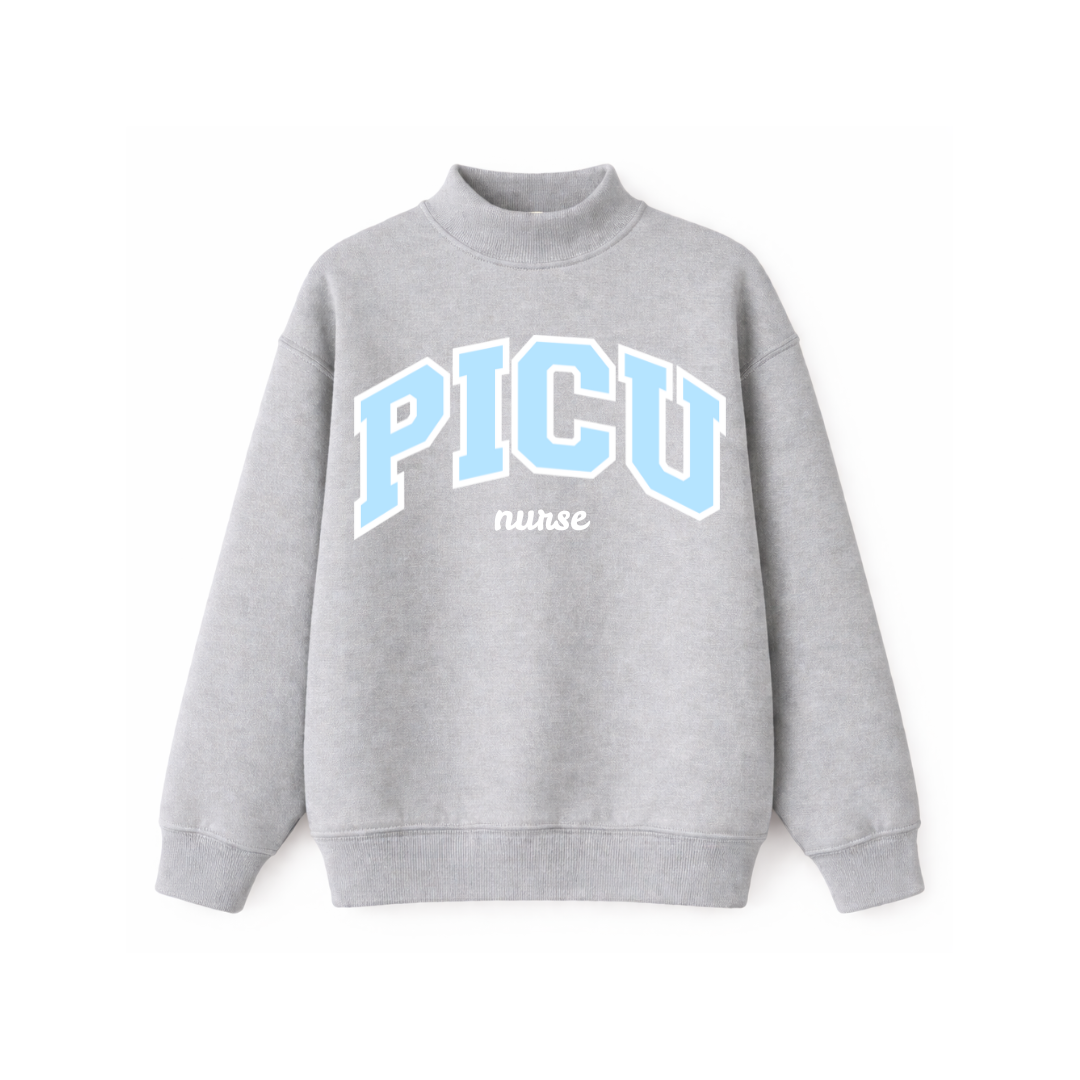 PICU Nurse Mockneck