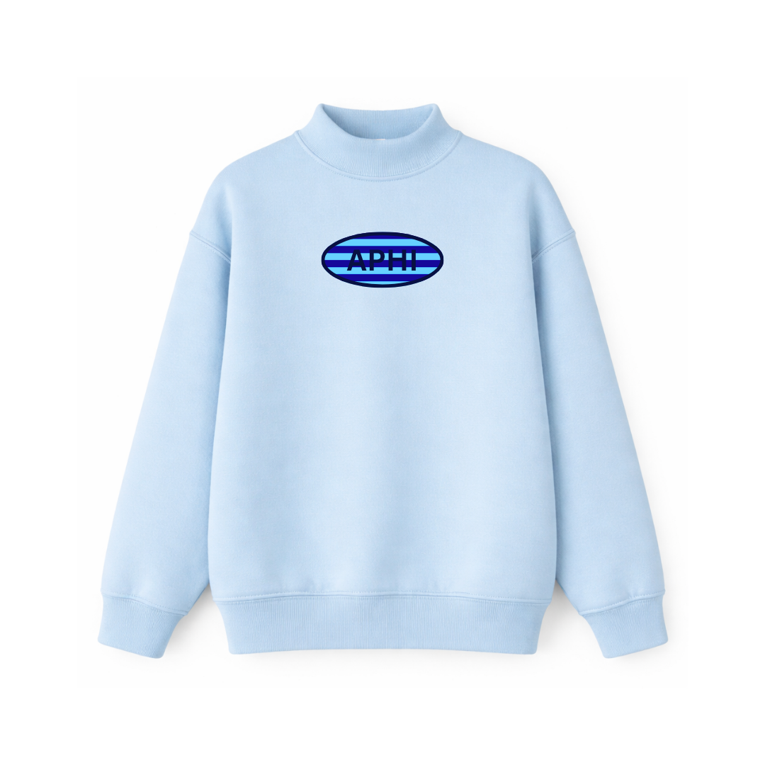 Blue Stripes Patch Mockneck