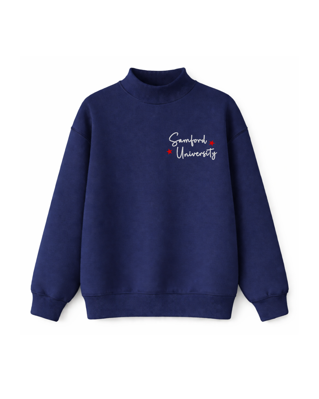 Samford Cursive & Stars Mockneck