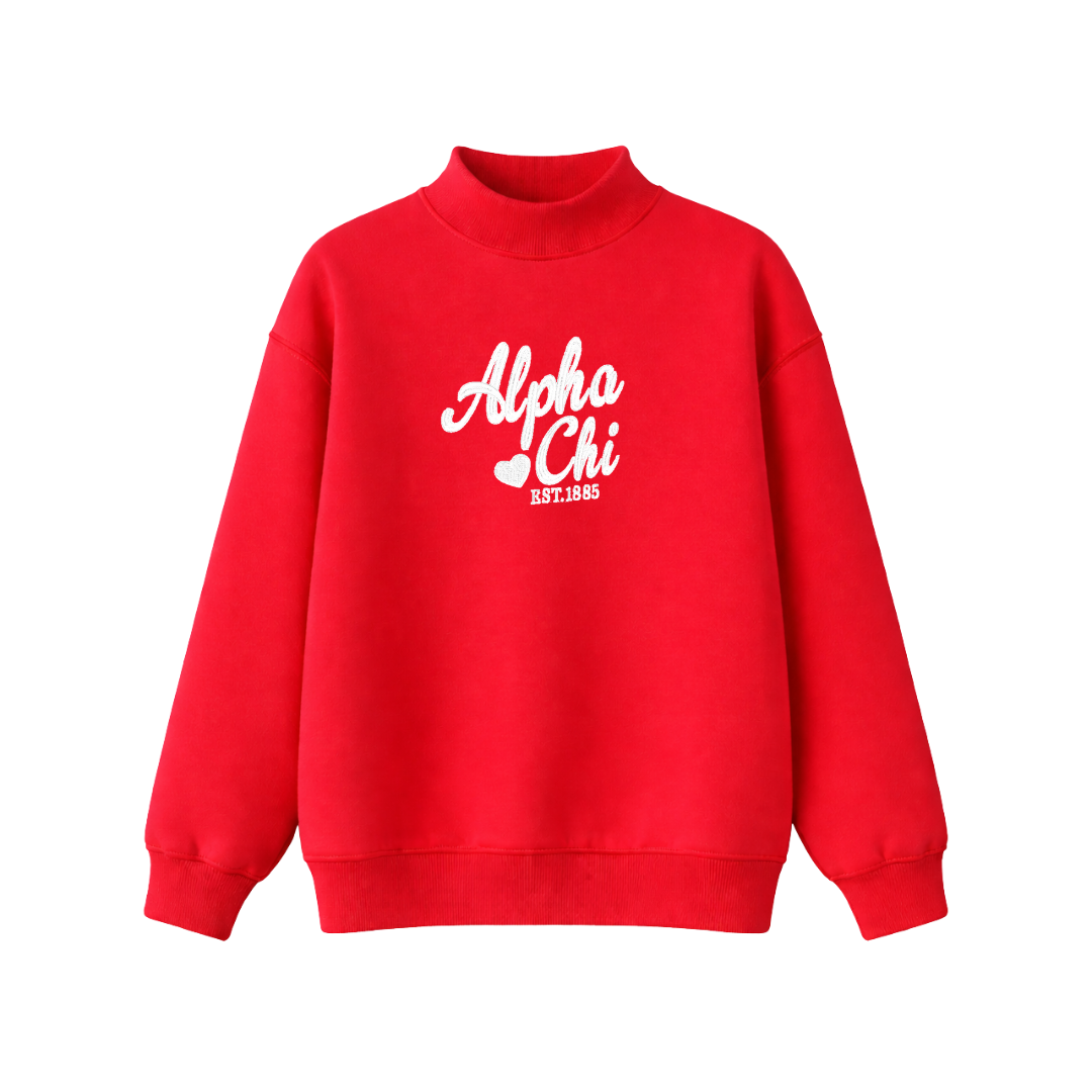 Alpha Chi Sweetheart Mockneck