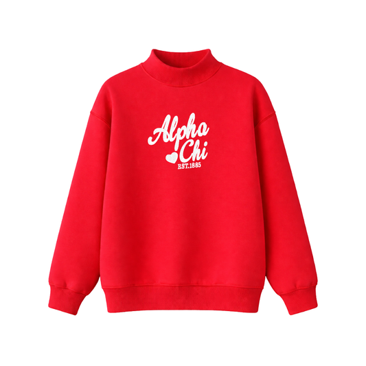 Alpha Chi Sweetheart Mockneck