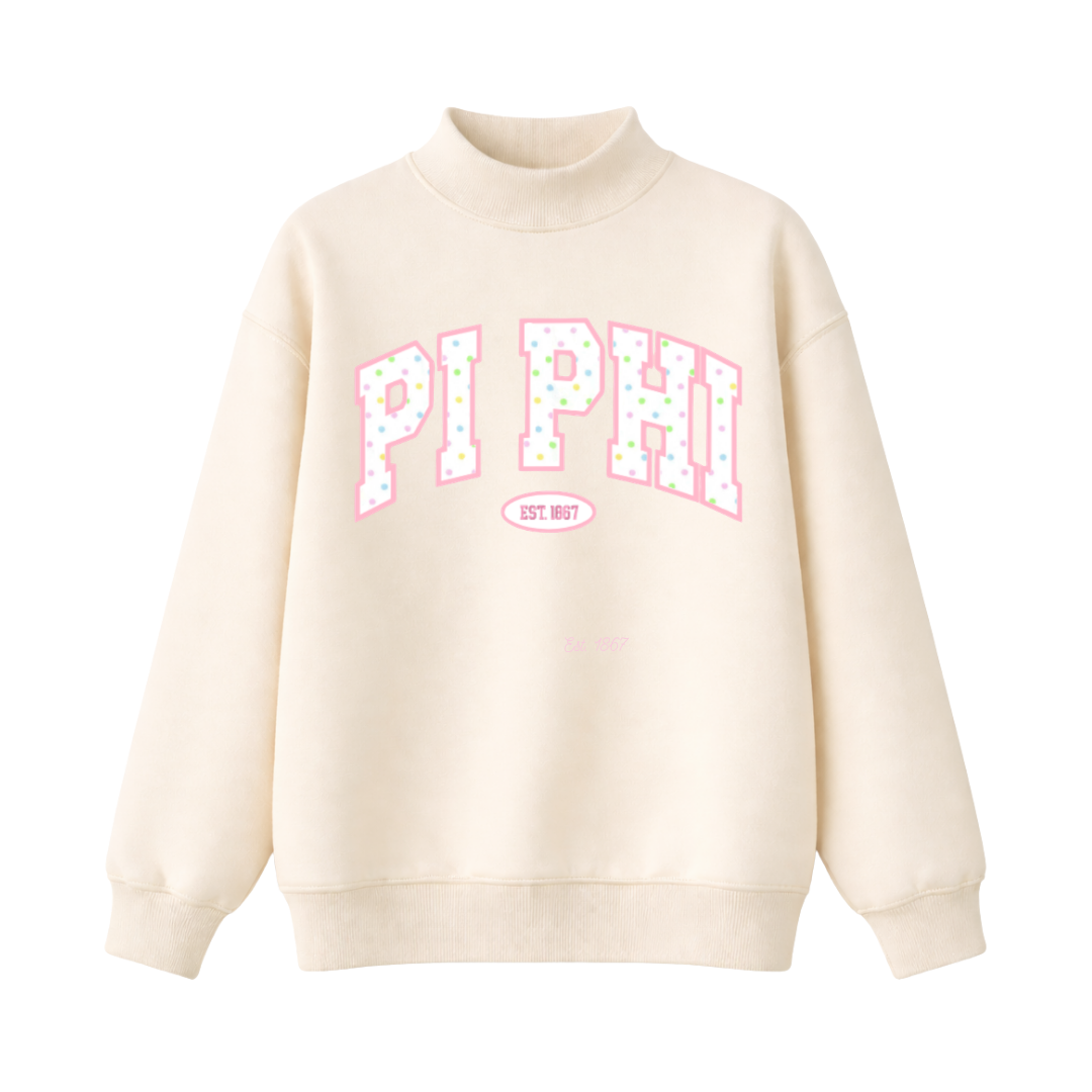 Pi Phi Confetti Mockneck