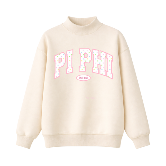 Pi Phi Confetti Mockneck