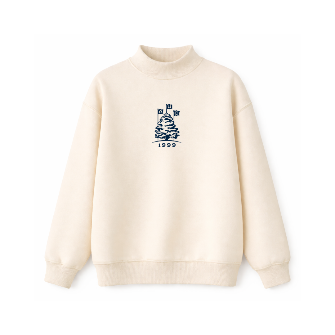 Cream AUC Logo Mockneck
