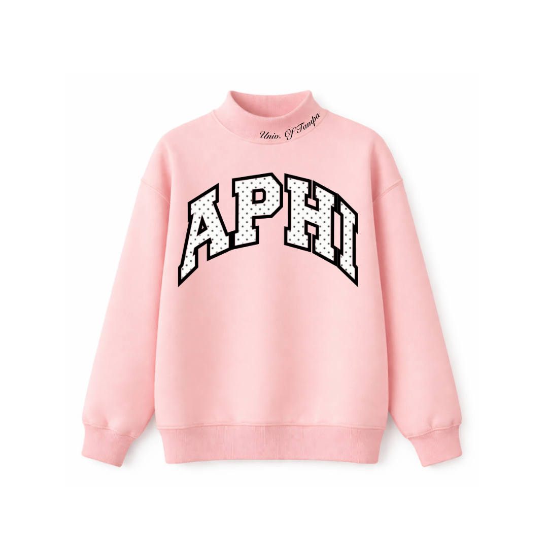 Darling Dot Embroidered Neck Mock