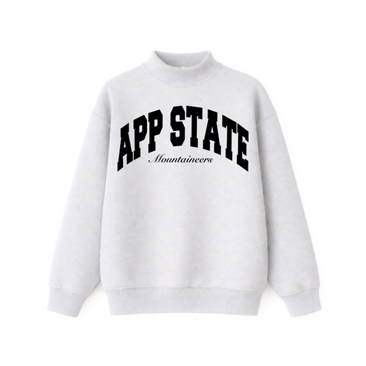 APP STATE Black and Grey Mockneck