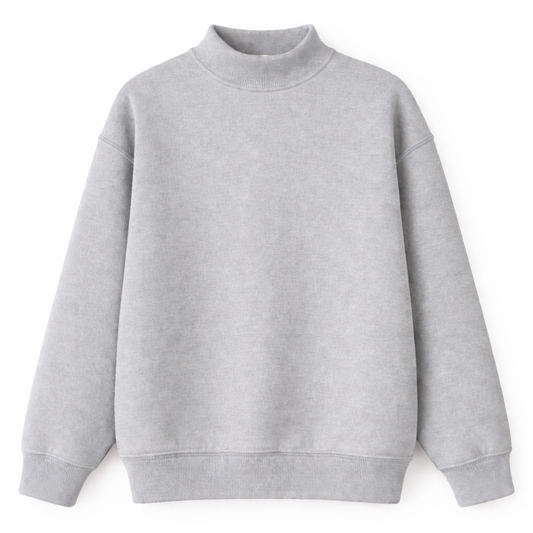 Grey Mockneck