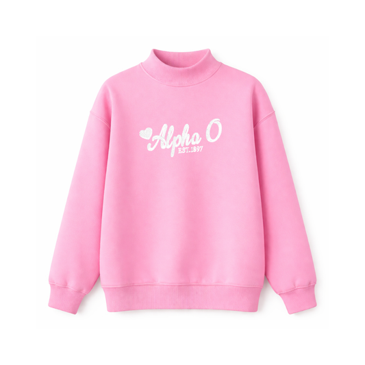 Alpha Omicron Pi Sweetheart Mockneck