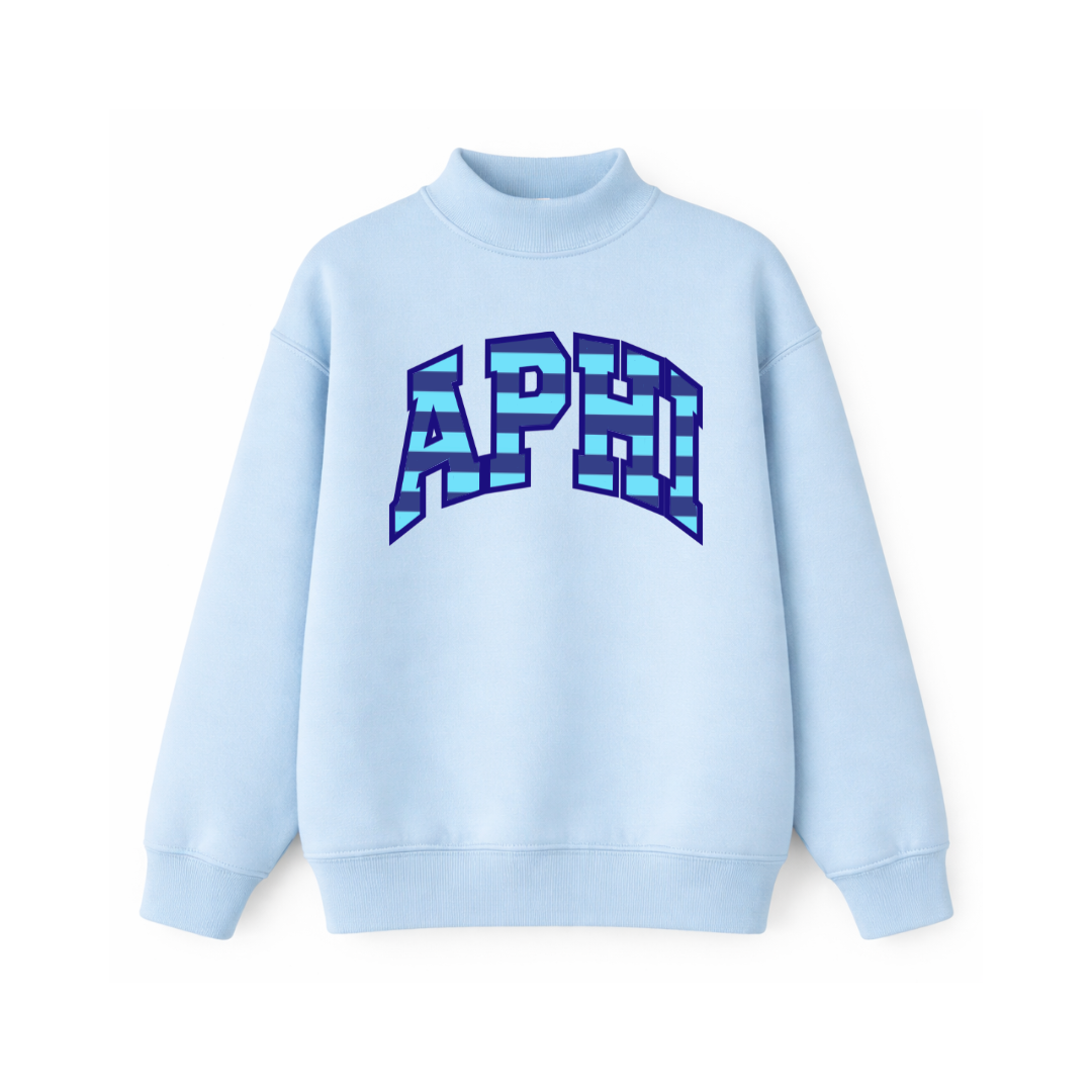 Blue Stripes Mockneck