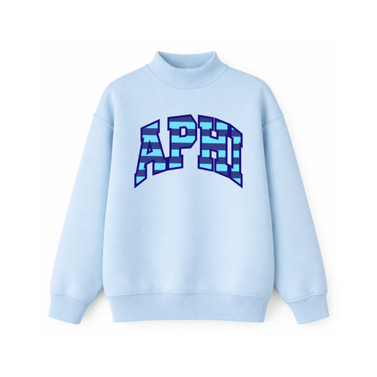 Blue Stripes Mockneck