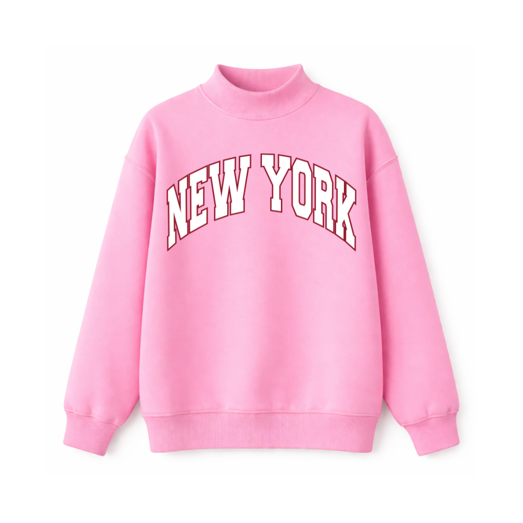 Pink City Mockneck