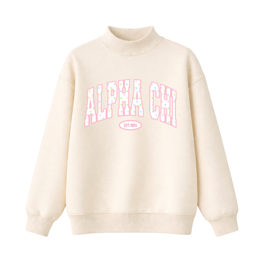 Alpha Chi Confetti Mockneck