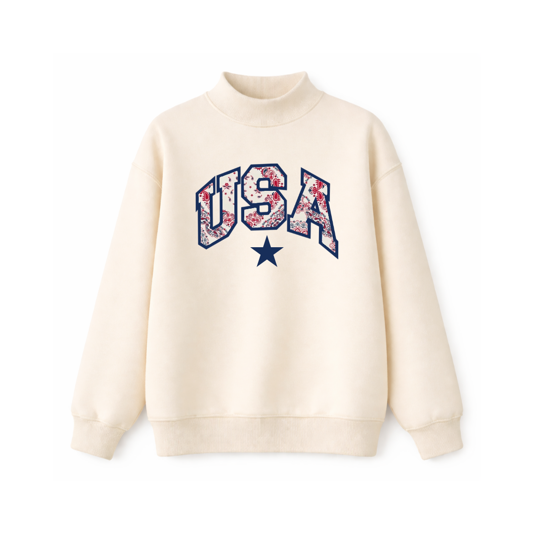 Paisley USA Mockneck