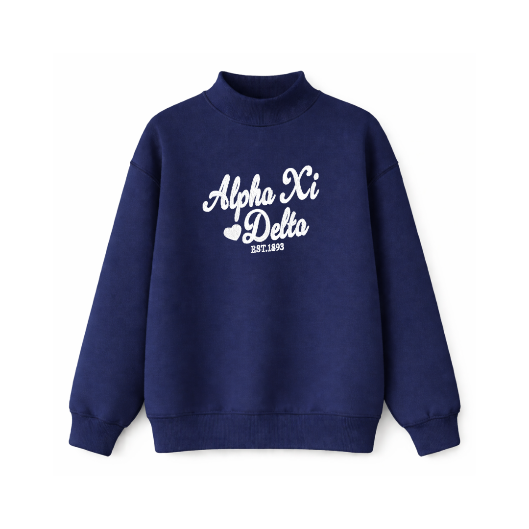 Alpha Xi Delta Sweetheart Mockneck